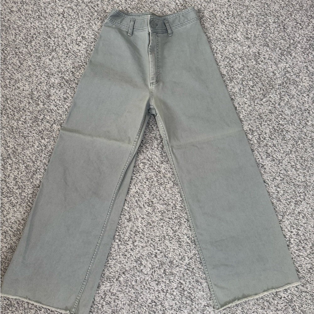 Zara Gray Wide-Leg Jeans